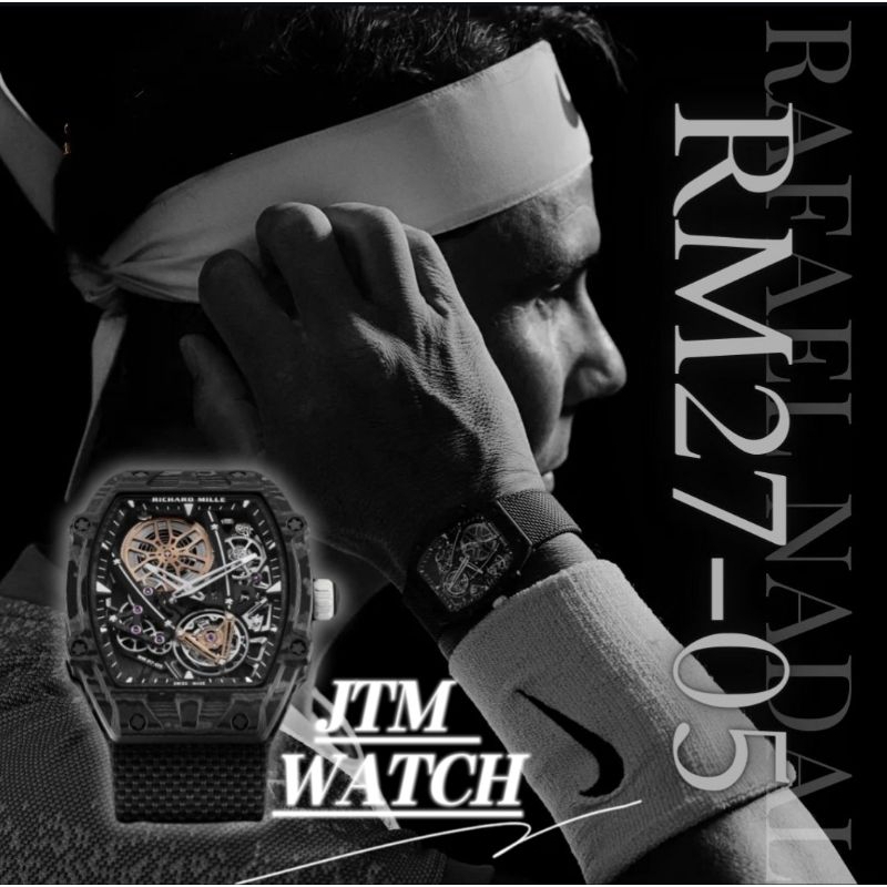 JTM WATCH Jam Tangan Pria RICHARD MILLE RM27-05 Carbon Rafa Ultra Thin Limited Edition