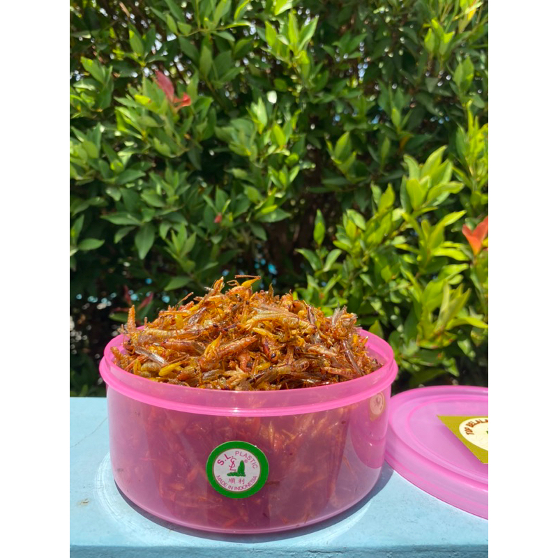 

Belalang Goreng Toples Warna berat 175 gram- Makanan ringan snack food