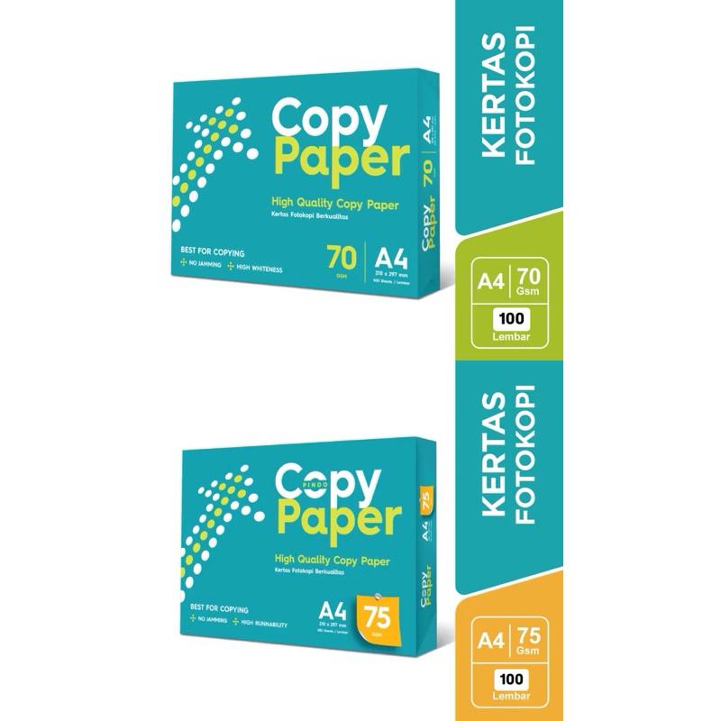 

Kertas HVS Fotokopi Fotocopy Print Copy Paper A4 100 Lembar