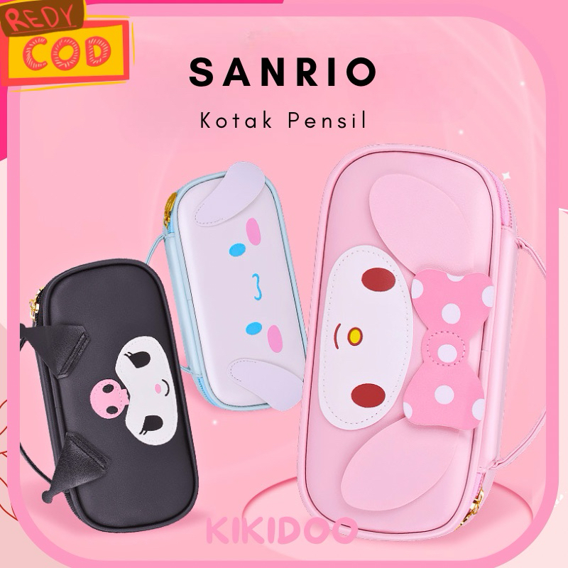 

Kikidoo Tempat Pensil Sanrio 3D PU Leather Kotak Pensil Melody Kuromi Cinamoroll