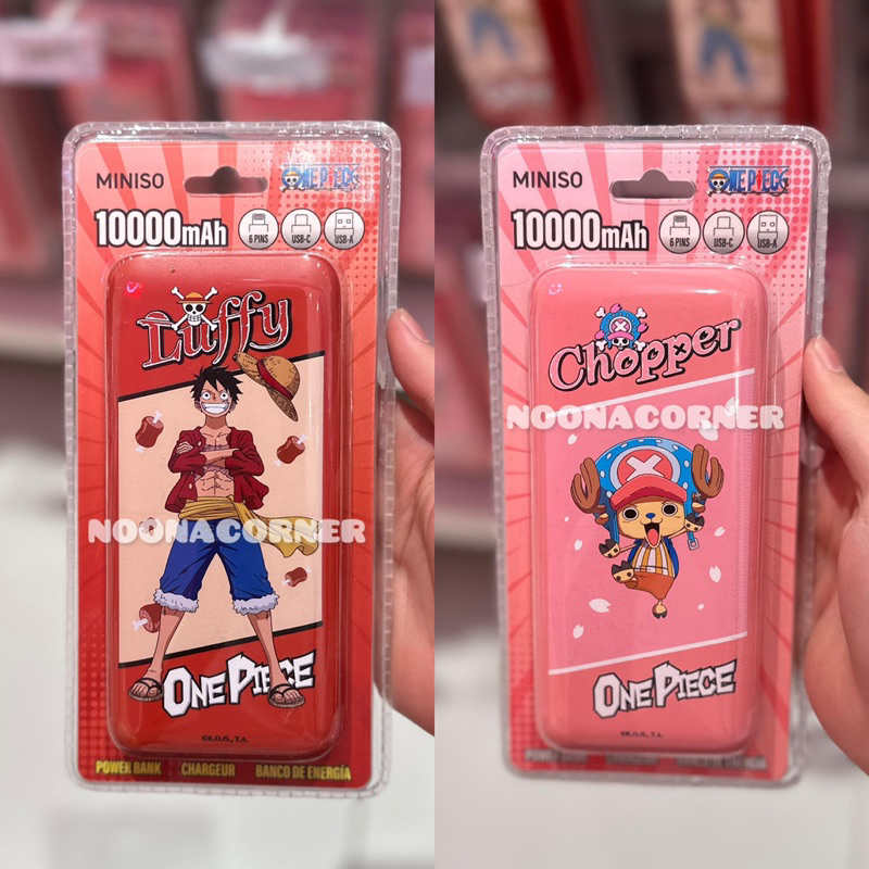 Miniso x One Piece ‼️ Powerbank 10000 mAh with Cable Iphone & Type C One Piece Collections (Luffy / 