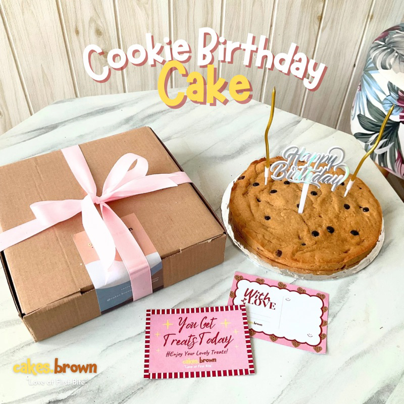 

GIANT COOKIE JUMBO BIRTHDAY CAKE 18x18cm by Cakes.Brown