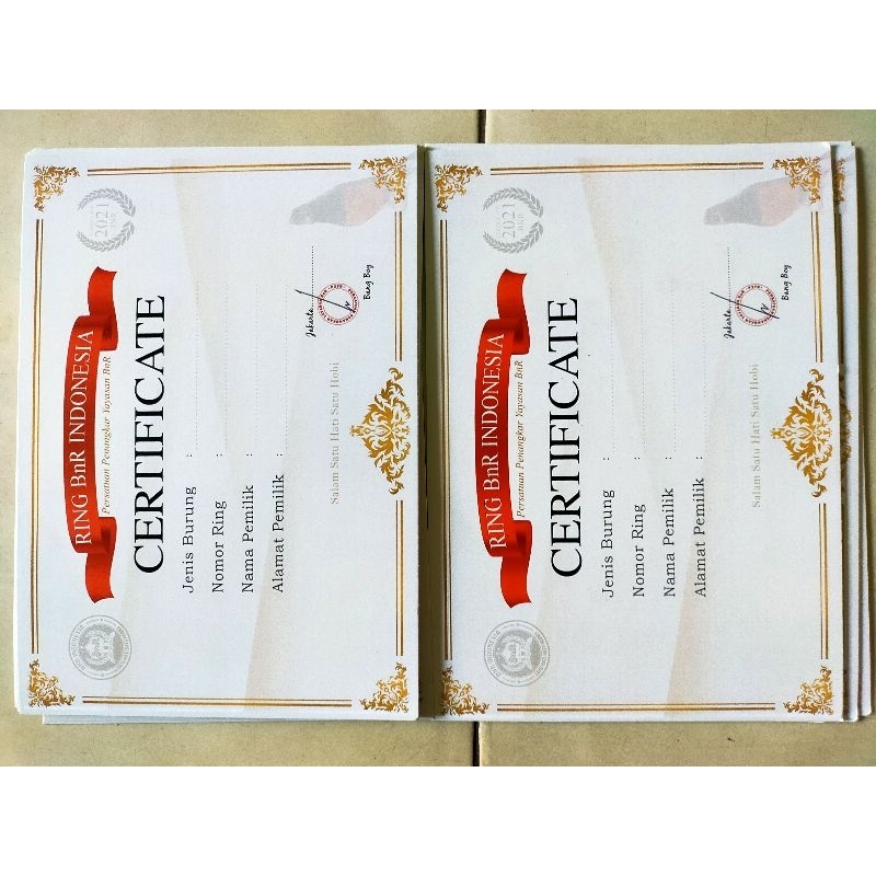 sertifikat BNR burung murai original bnr