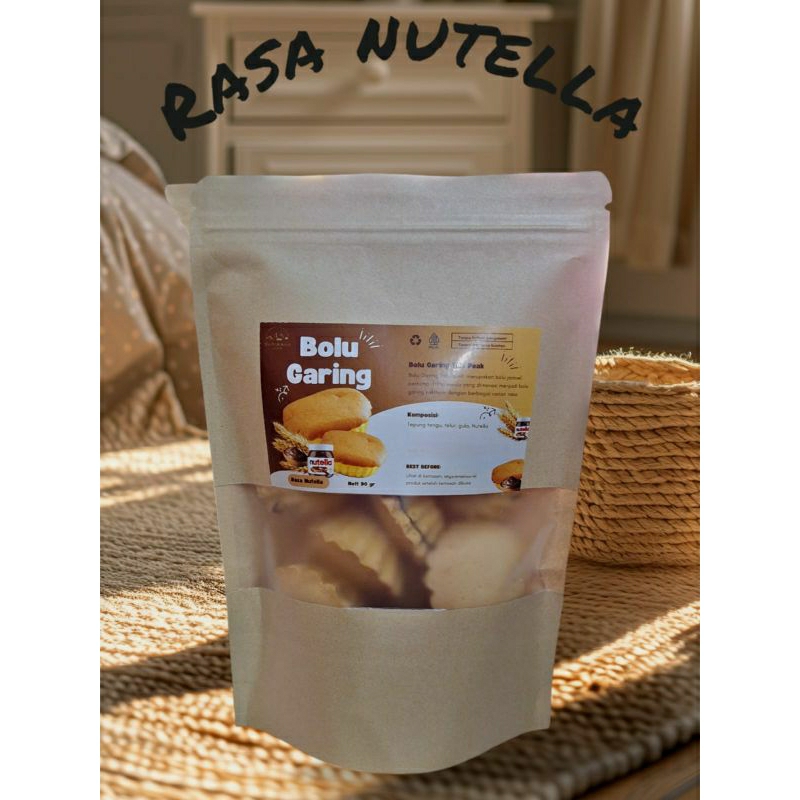 

Bolu kering 90 gram rasa Nutella / Camilan bolu garing nutella / Snack bolu kering 90 gram rasa Nutella / camilan bolu kering