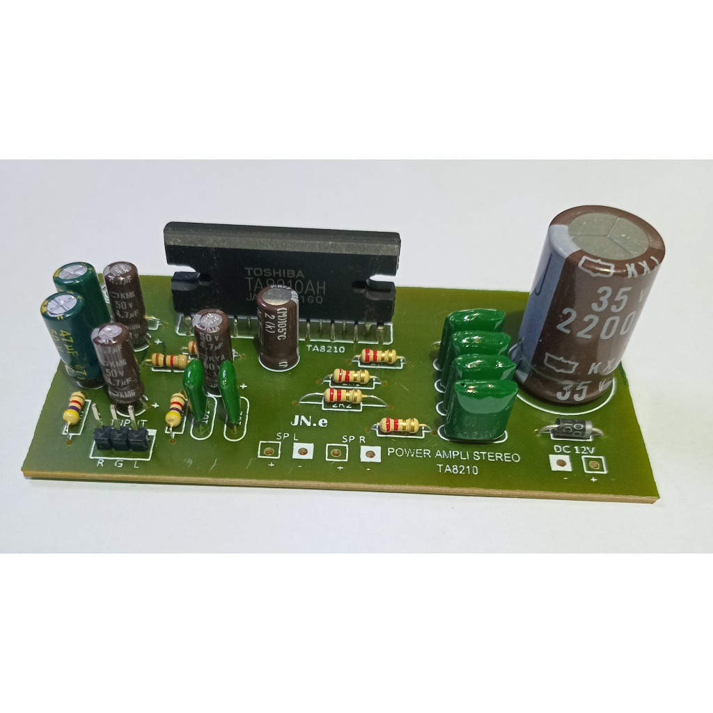 KIT POWER AMPLI STEREO BTL TA 8210 DC12V 2CH X 20WATT