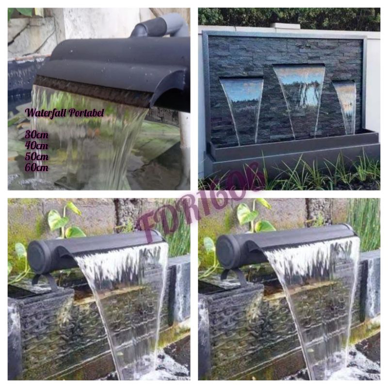 Waterfall Portable Aquarium Kolam Air Mancur Air Terjun 30cm 40cm 50cm 60cm 70cm 80cm