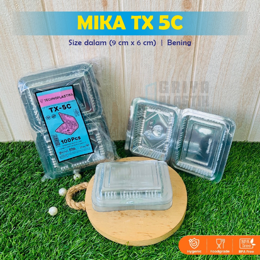 (25pcs) Mika Plastik 5C - Mika Kue Makanan Jajan - Tx 5C - Mika Plastik Foodsafe