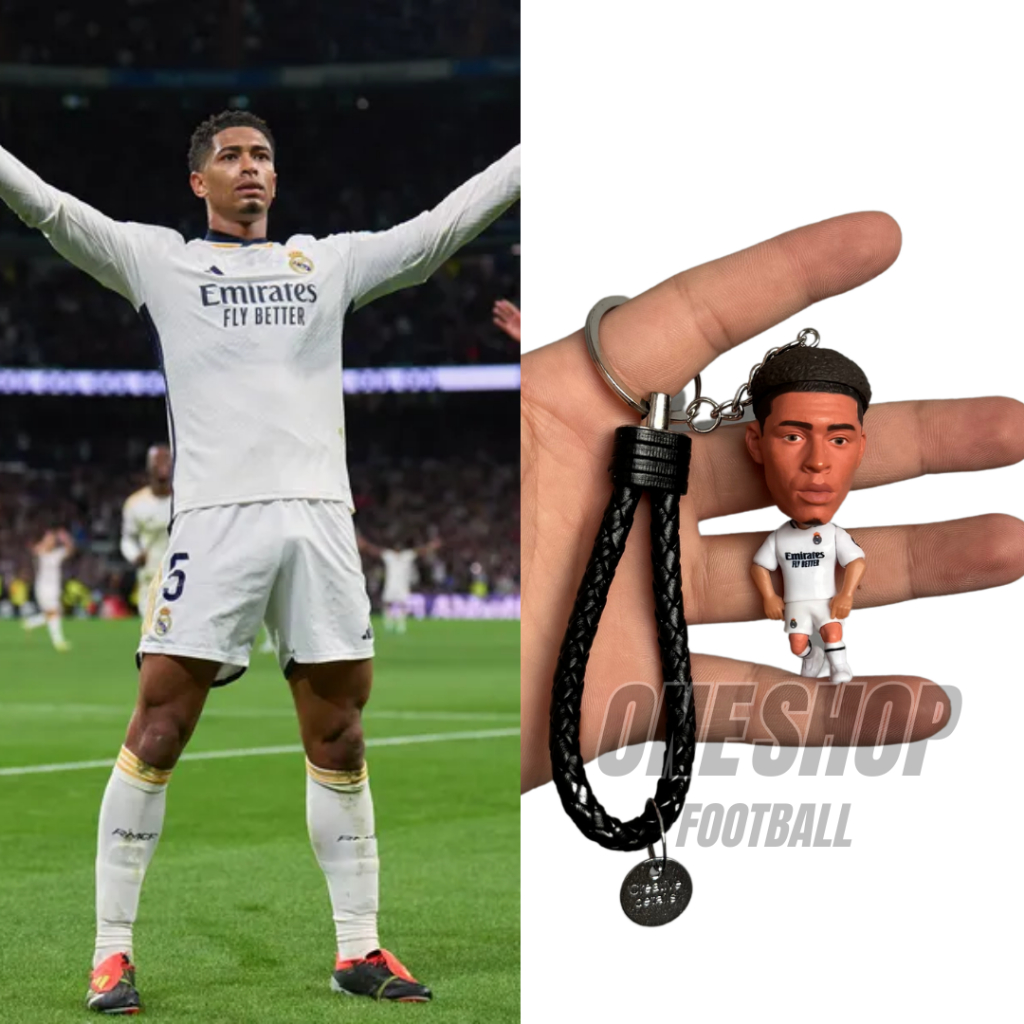 Gantungan Kunci Jude Bellingham Miniatur Mini Figure Pemain Bola Sepakbola | Real Madrid England