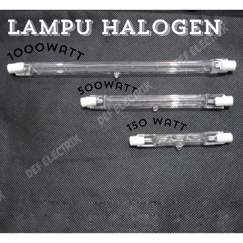 LAMPU HALOGEN STIK 300WATT 500WATT 1000WATT TUNGSTEN LAMP HALOGEN PEMANAS