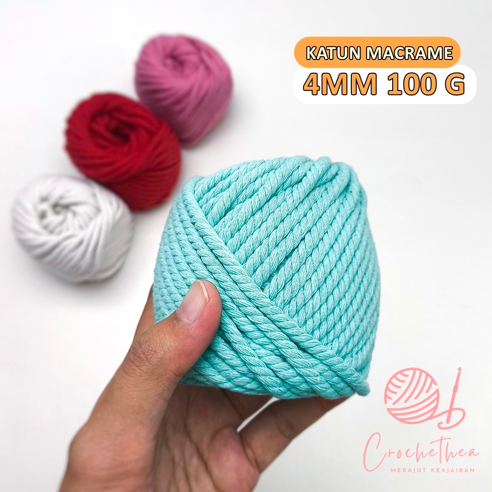 #1 Benang Tali Katun Macrame 4MM 100G