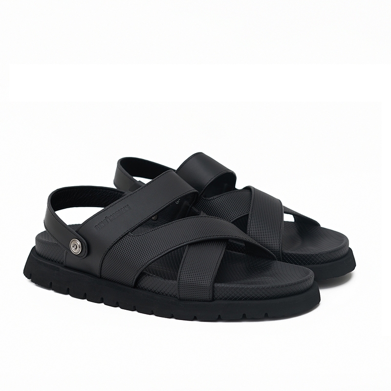 Gino Mariani Sandal Pria Garibald Hitam