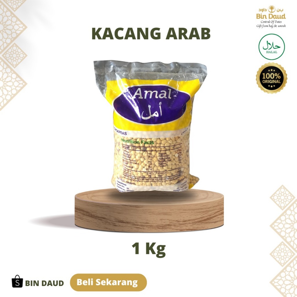 

Kacang Arab 1 Kg - Original Roasted Chickpea Siap Makan