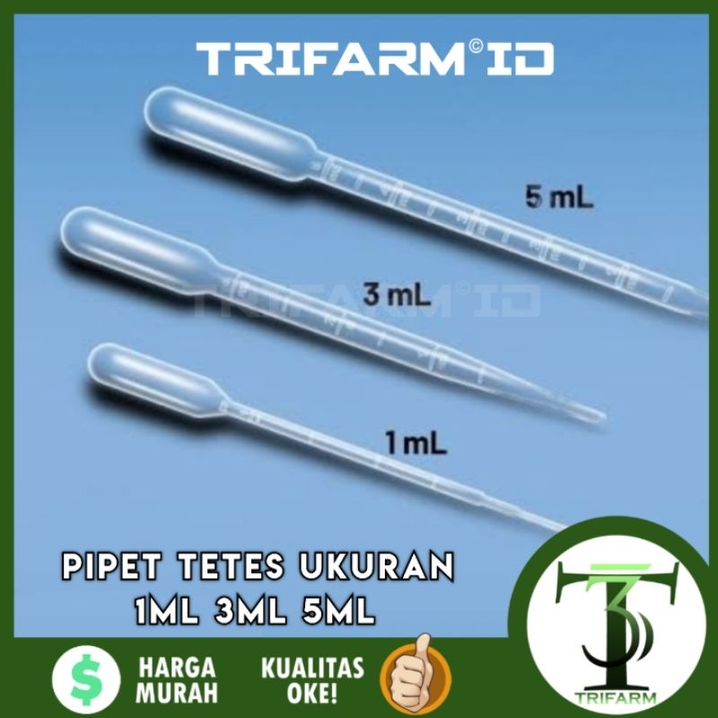 Pipet Tetes Pasteur Pipet Plastik Dropping 3 ml / 5 ml / 10 ml