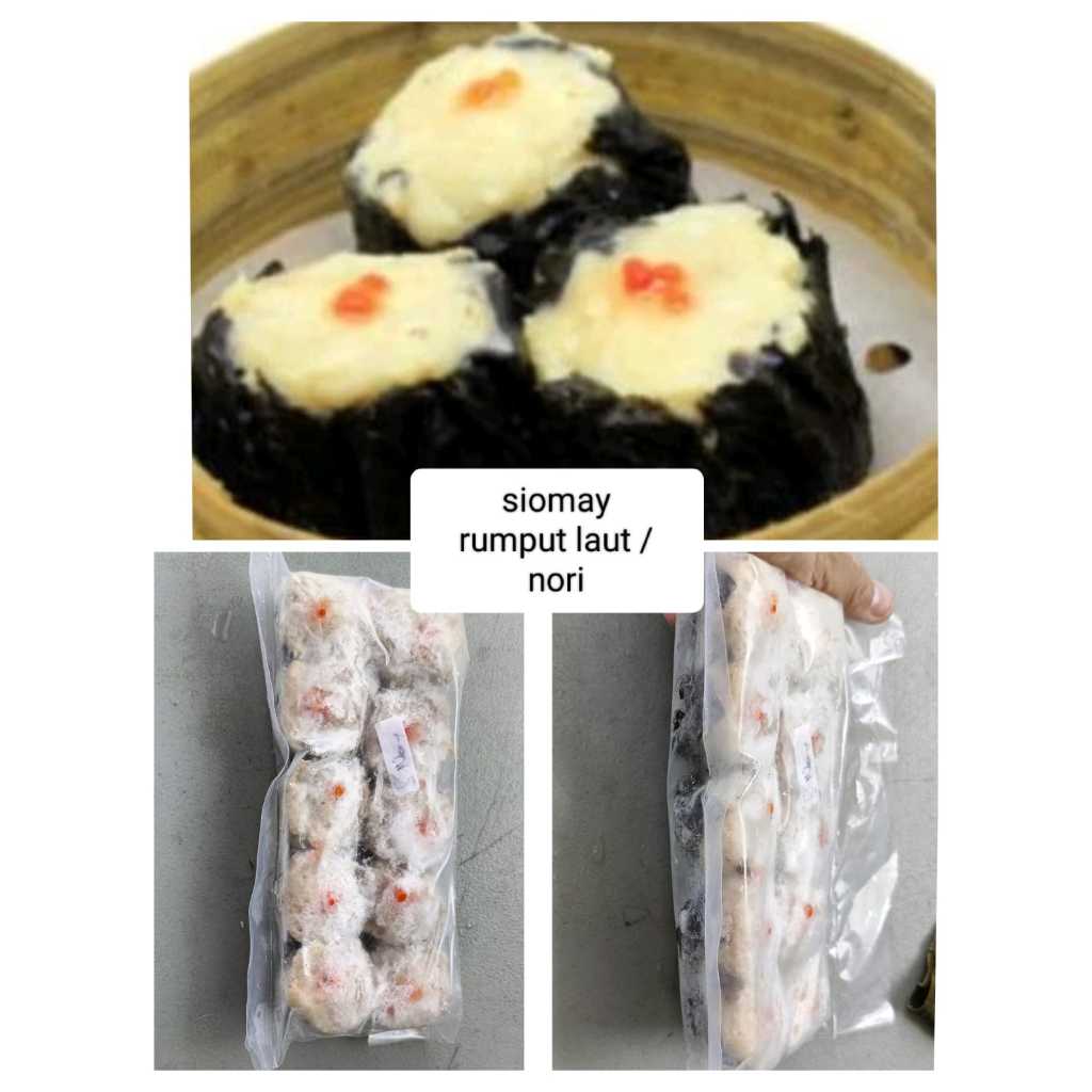 

SIOMAY RUMPUT LAUT / NORI SEAWEED Dimsum Frozen Food Halal Shiomai Syomai Enak Makanan Beku