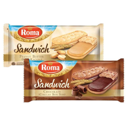 

Roma Sandwich Sanwic Sanwich Coklat Kacang Peanut 216Gram