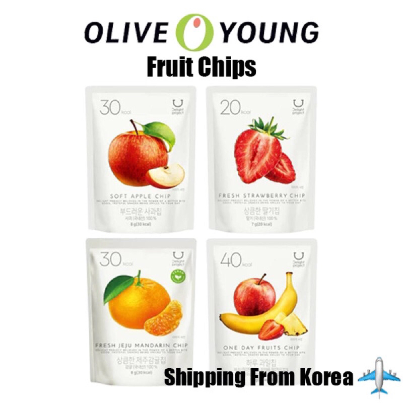 

[Olive Young Delight Project] Fruit Chips｜Tangy Strawberry / Citrusy Jeju Tangerine / Smooth Apple / Daily Fruit