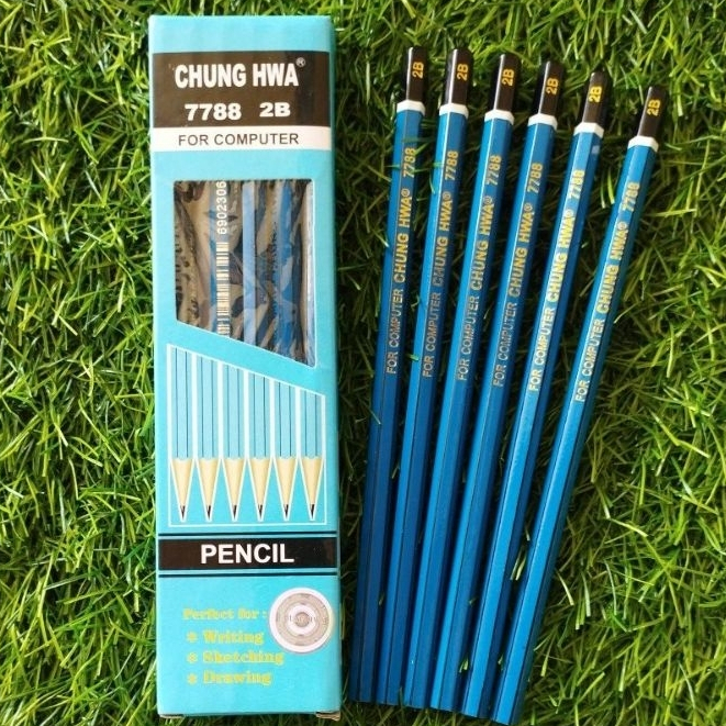 

[1 Kotak] Pensil Kayu 2B ChungHwa 7788 / Pencil / Pensil Ujian 2B ChungHwa 7788