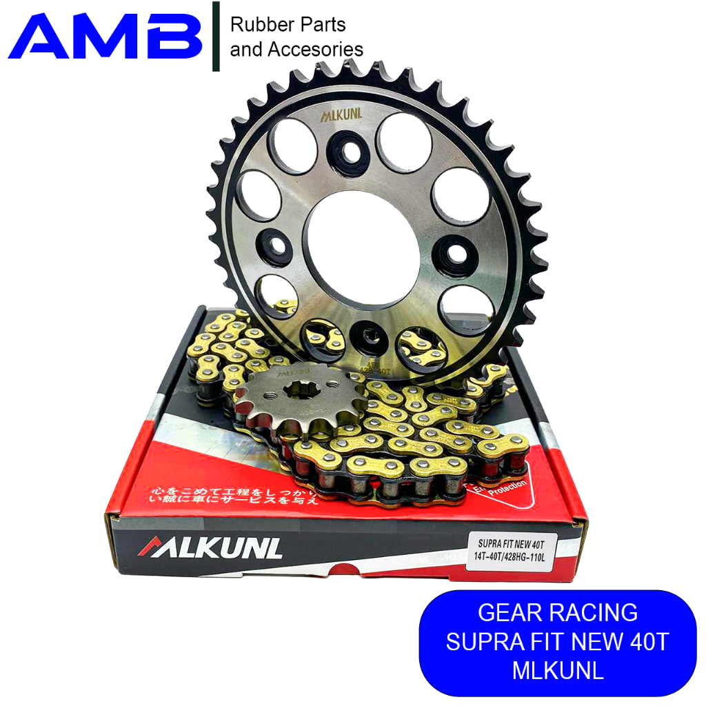 GEAR RACING GEARSET GEAR PAKET SUPRA FIT NEW 40T PNP KARISMA REVO SUPRA X 125 UKURAN GEAR BELAKANG 4