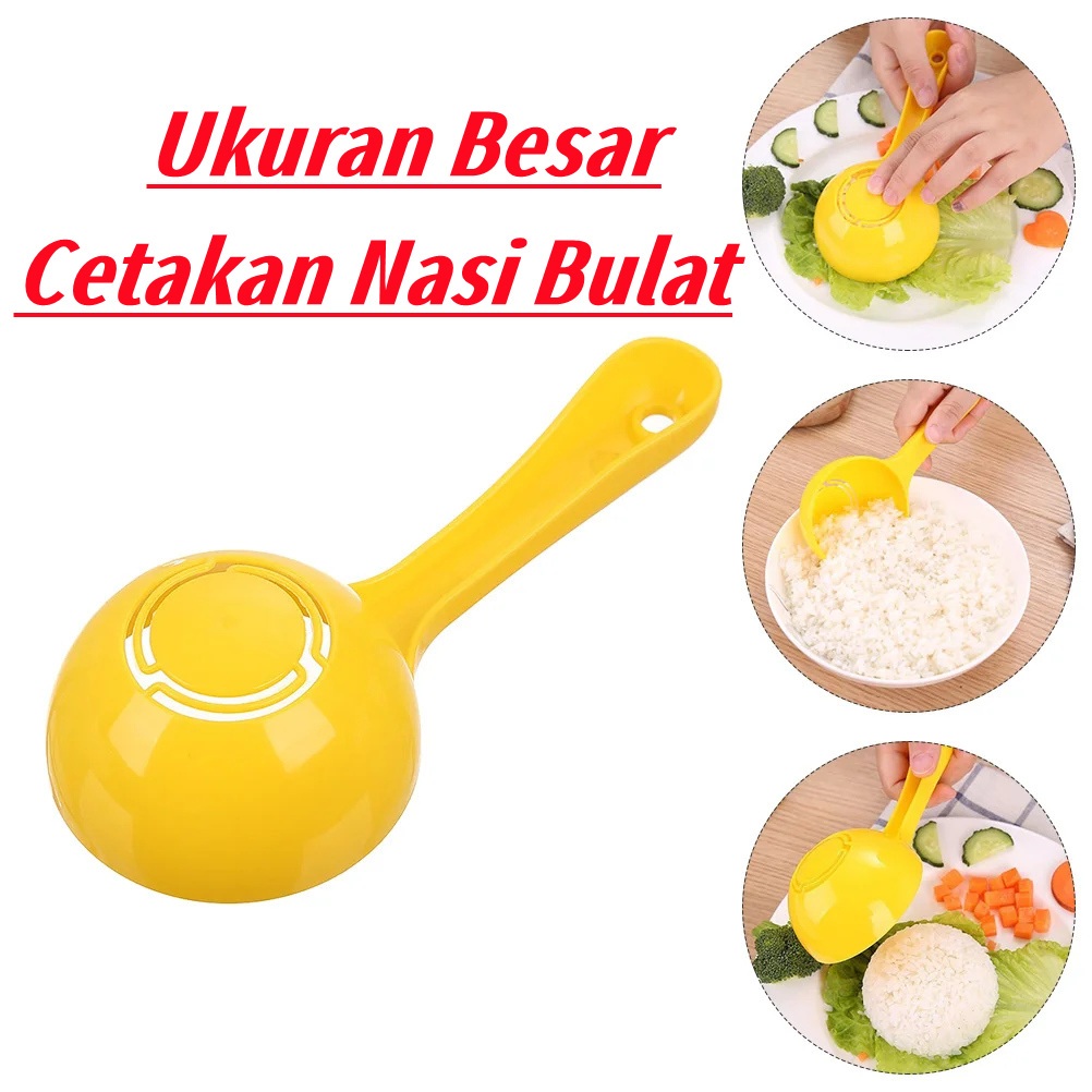 Ukuran Besar Centong Sendok Cetakan Nasi Bulat Setengah Lingkaran Anti Lengket Bento Onigiri Sushi B