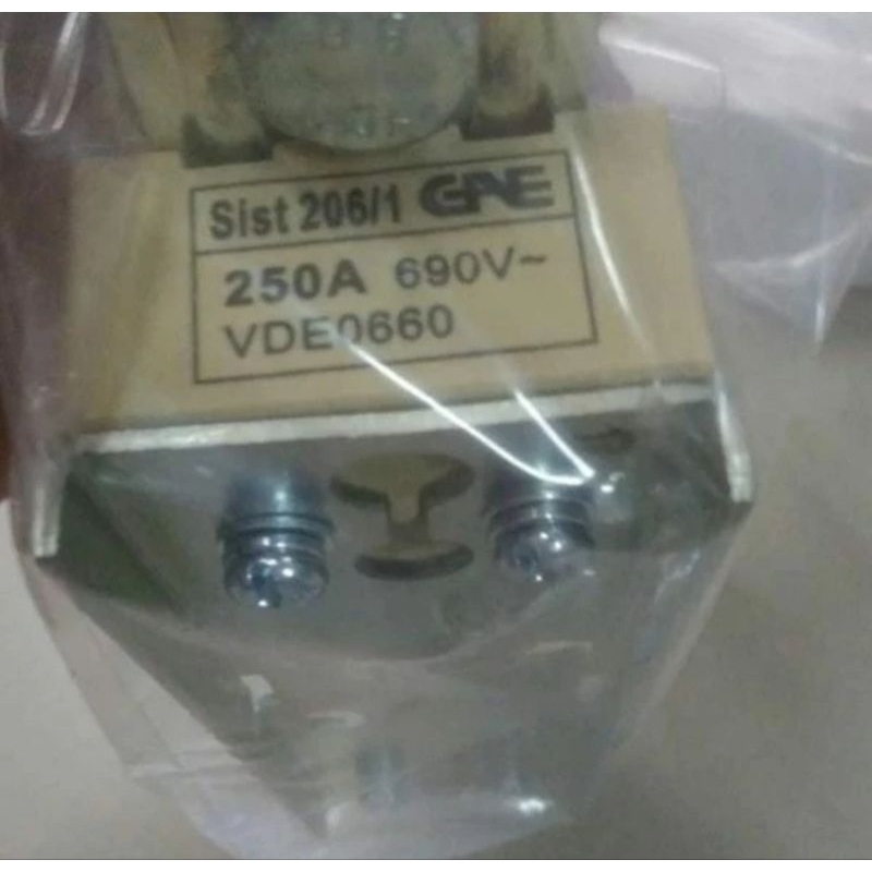 Rumah Fuse NT01 / NT-01 250A GAE NT / NH1 Fuse Holder