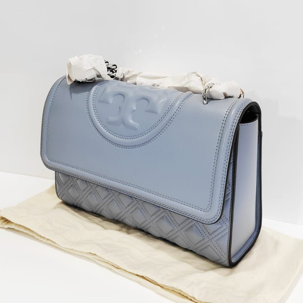 Tas Wanita TB Tor Burc Fleming Medium Convertible Shoulder Cloud Blue Shw Original