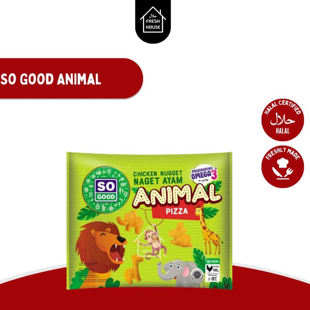 

SO GOOD Chicken Nugget Animal / Alphabet / Dino Bites 400 gr