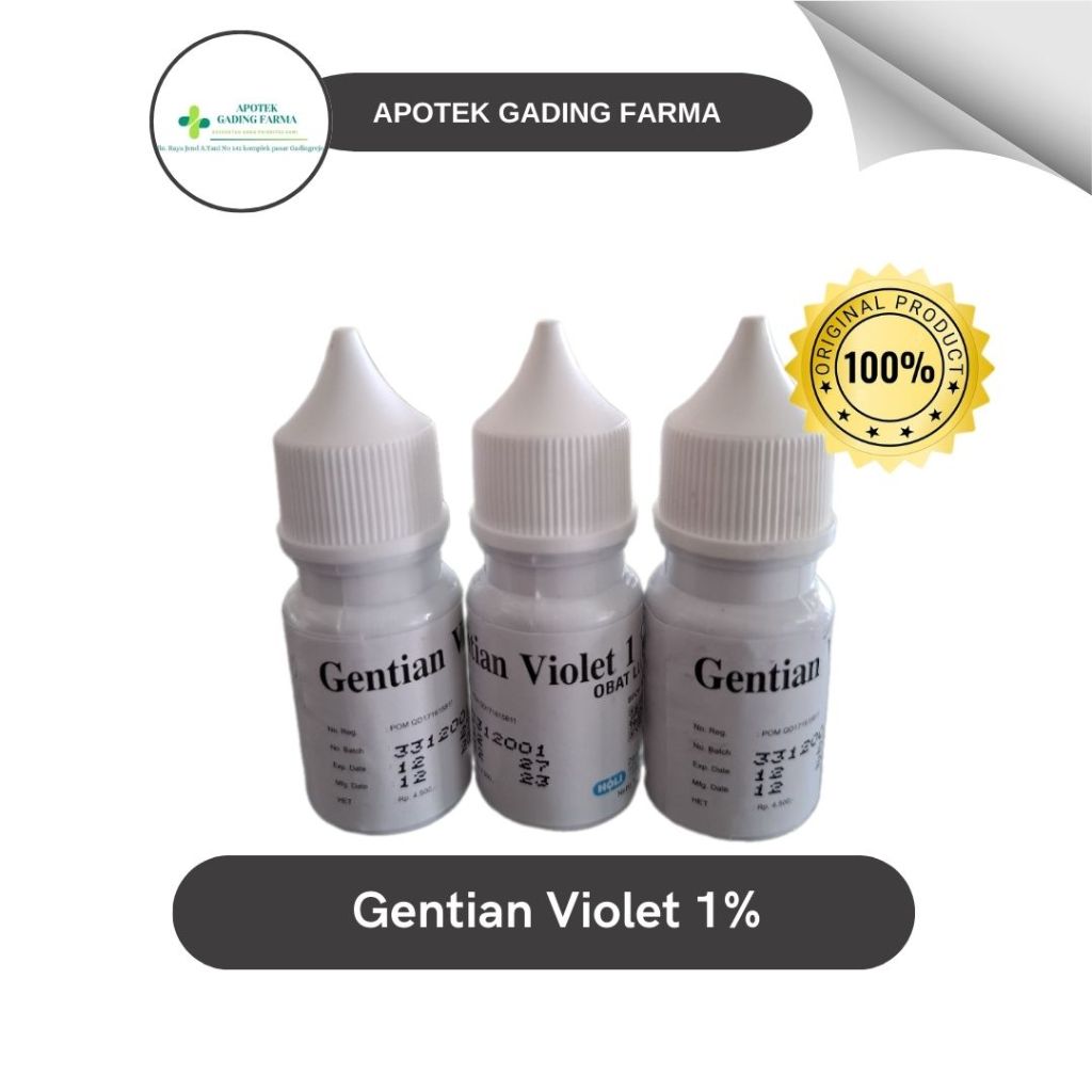 Holi Gentian Violet 1% 10ml Obat Tetes Sariawan
