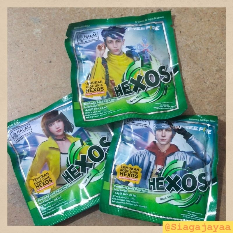 

Hexos Mint / Hexos Hijau Permen Sachet 5 Butir