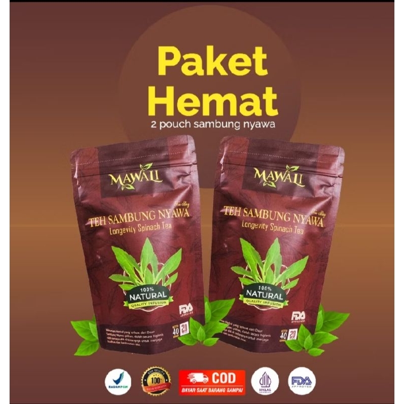 

teh mawali sambung nyawa, paket 2 pouch, teh herbal