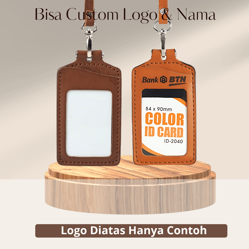 

Nametag id card holder free custom logo & nama