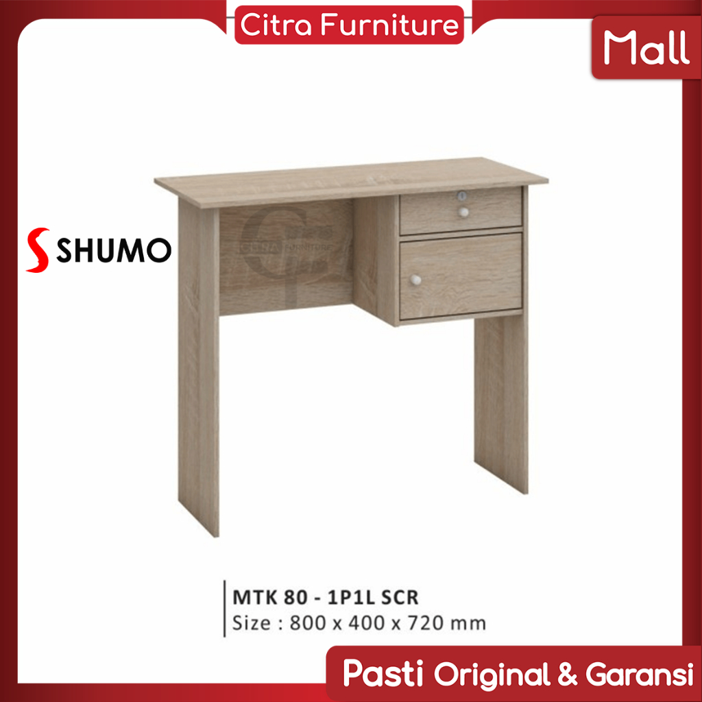 SHUMO Meja Tulis Kecil 80 cm | Meja Kantor Kerja minimalis | Meja Kasir