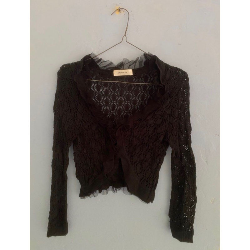 outer cardigan lace brokat
