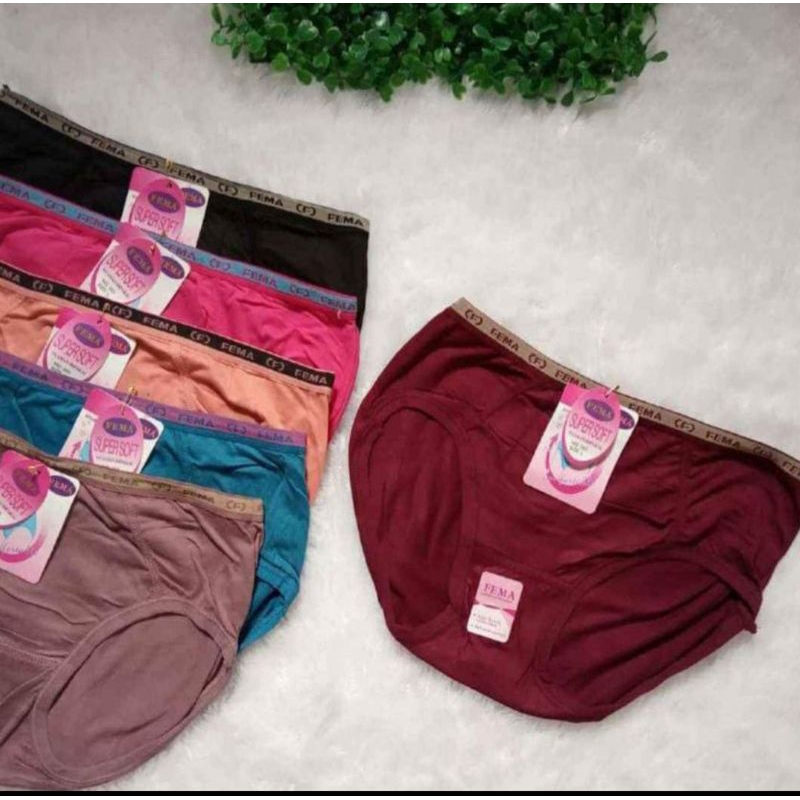 Celana Dalam Wanita Merk FEMA Bundling 6 PCS & 12 PCS / Celana Dalam Murah / Celana Dalam Perempuan 