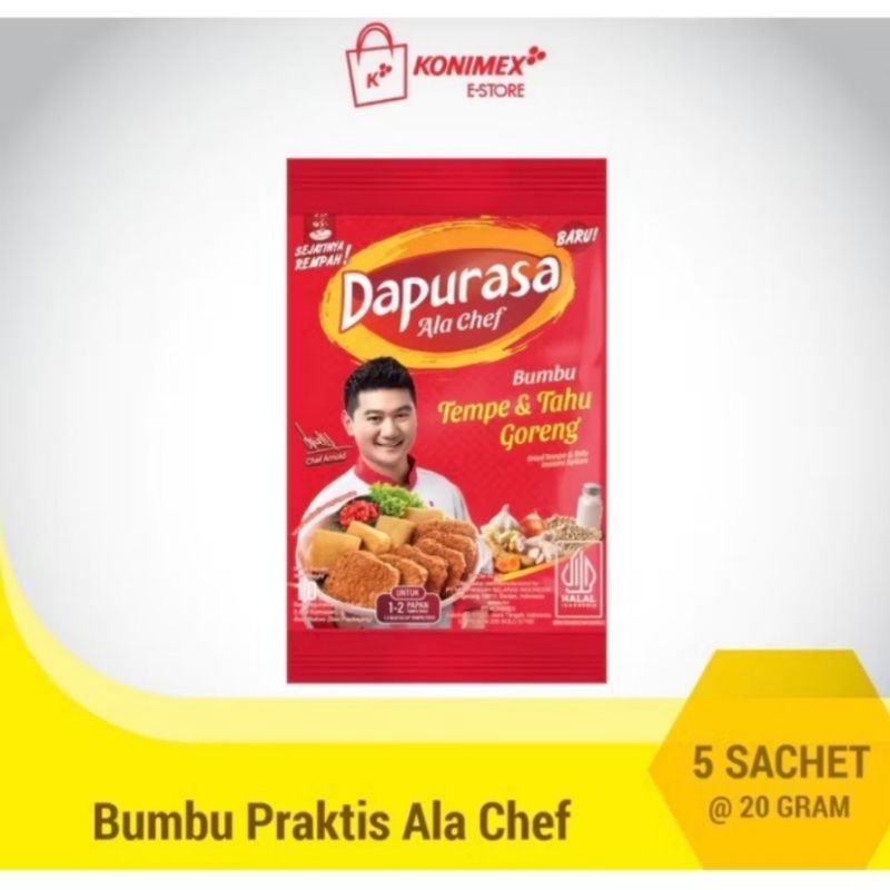 

DAPURASA BUMBU PRAKTIS UNTUK GORENG TAHU TEMPE ISI 5'SACHET