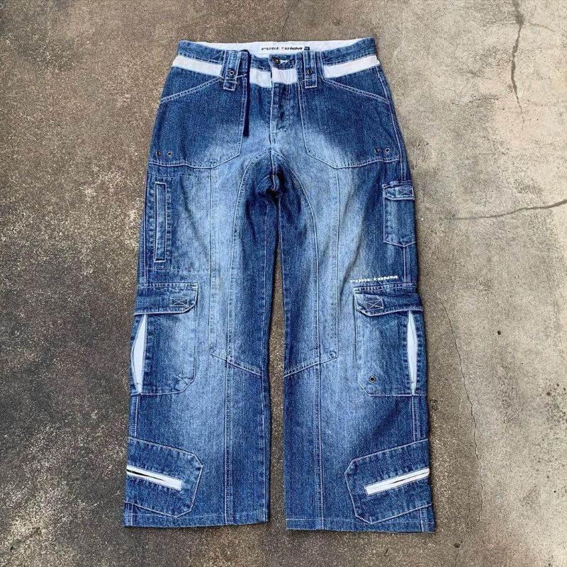 vintage cargo pants feding wash