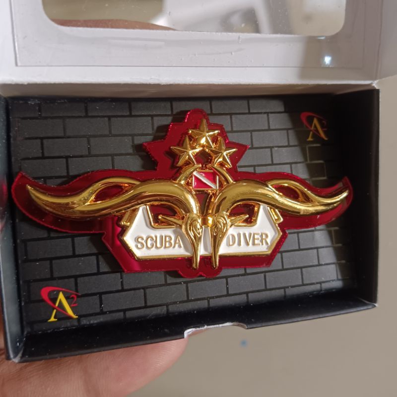 super exclusive brevet wing pin pdh scuba diver akip bintang 3 dasar mika mirror