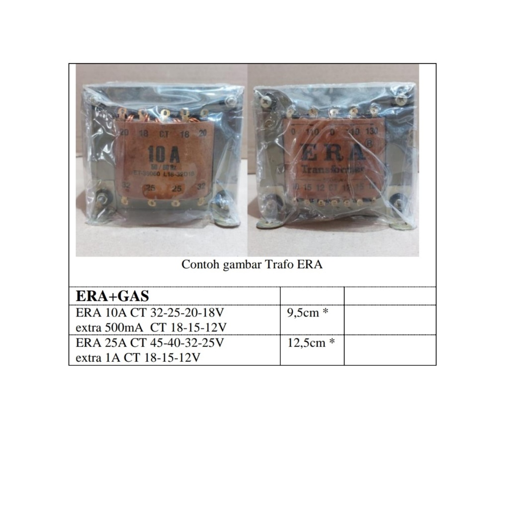 Trafo Era 10A ct32V | Era Ori 10 A 32v ct