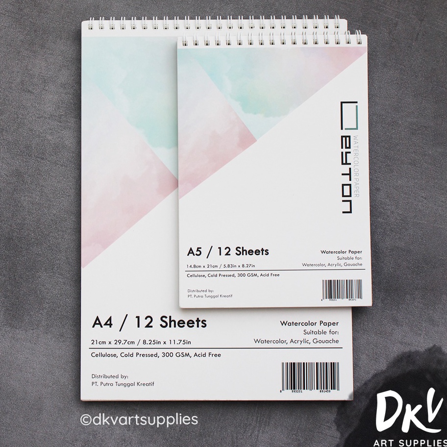 

BIG SALE Leyton Watercolor Sketchbook Cellulose 3gsm A5 A4