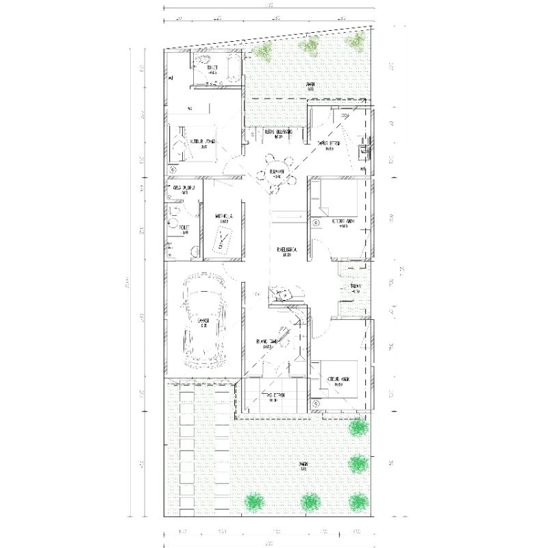 Jasa Gambar Desain Denah Rumah 1 Lantai