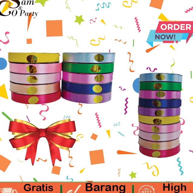 

KUALITAS TERJAMIN Pita Kado Pita Jepang Warna Warni 1 roll