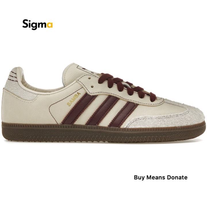 Sneakers Adidas Samba OG Wonder White Maroon (WMNS)