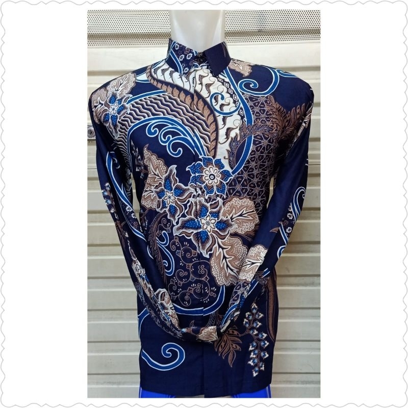 kemeja batik lengan panjang pria premium pakai puring bosa cod