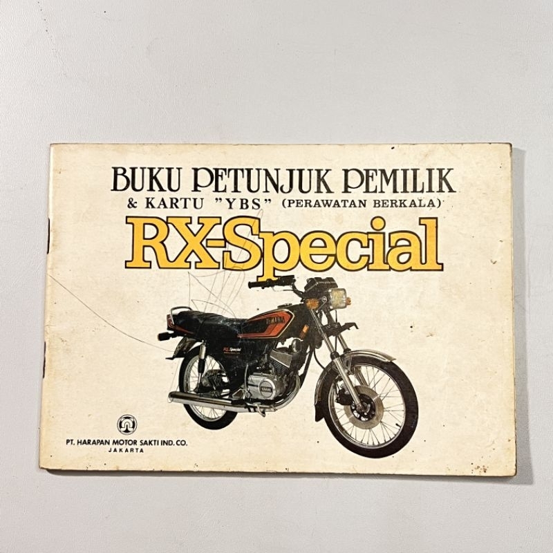 Buku MANUAL BOOK // BUKU PETUNJUK RX Special // YAMAHA RX KING