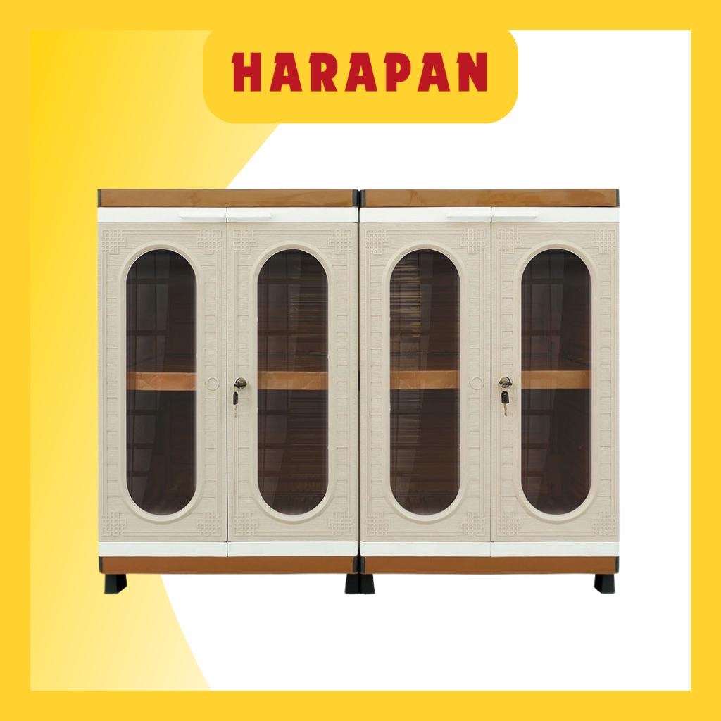 RAK TV PLASTIK MP TV BUFFET CLUB + KACA / LEMARI MEJA TV PLASTIC MINIMALIS MODERN SERBAGUNA