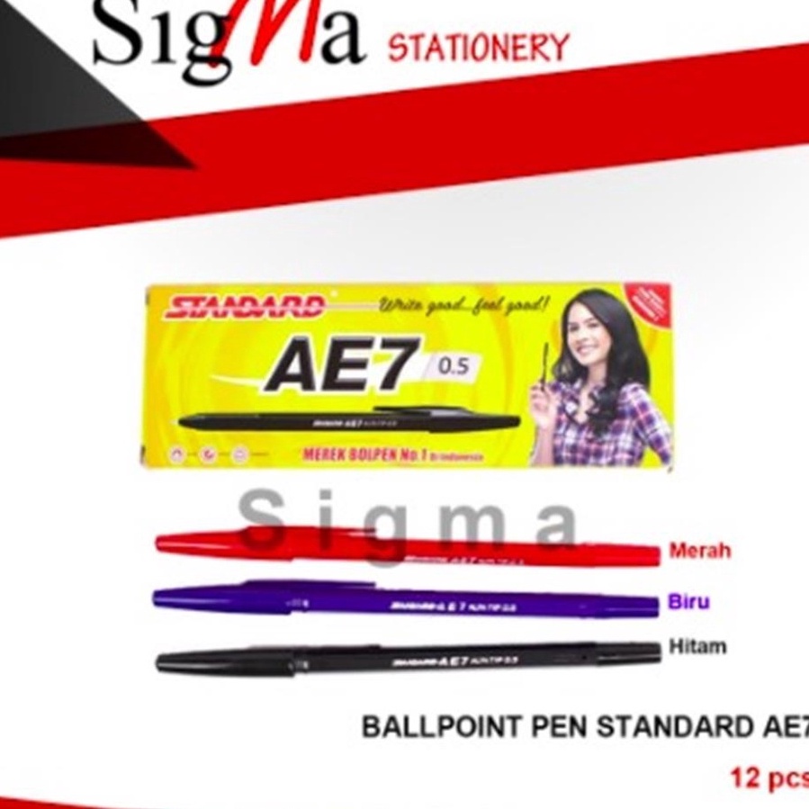 

SPECIAL PROMO Pulpen STANDAR AE7 5 mm STANDARD Lusin