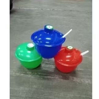 Mangkuk plastik sambal Bulat & Tutup