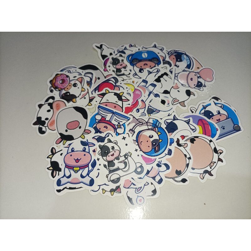 

50PCS+ COW STICKERS | CUTE COW STIKERS | STICKER BINATANG SAPI LUCU KARTUN