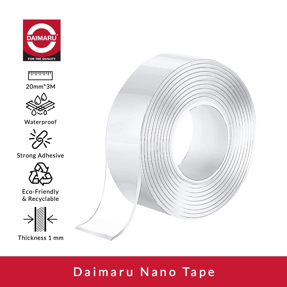 

Daimaru Nano Double Tape 2cm Selotip Isolasi Bening
