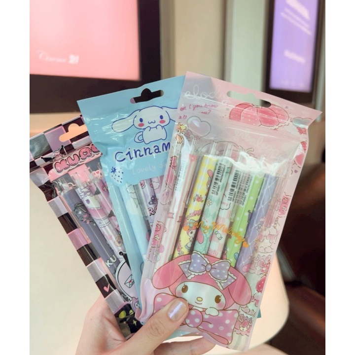 

ORDER 6PCSSET Pena Dorong Sanrio Pulpen Gel Mekanik Pena Gel Kartun Lucu Alat Tulis Anak School Supplies Alat Tulis sekolah my melody cinnamonroll kuromi souvenir ultah ulang tahun hampers kado pen motif