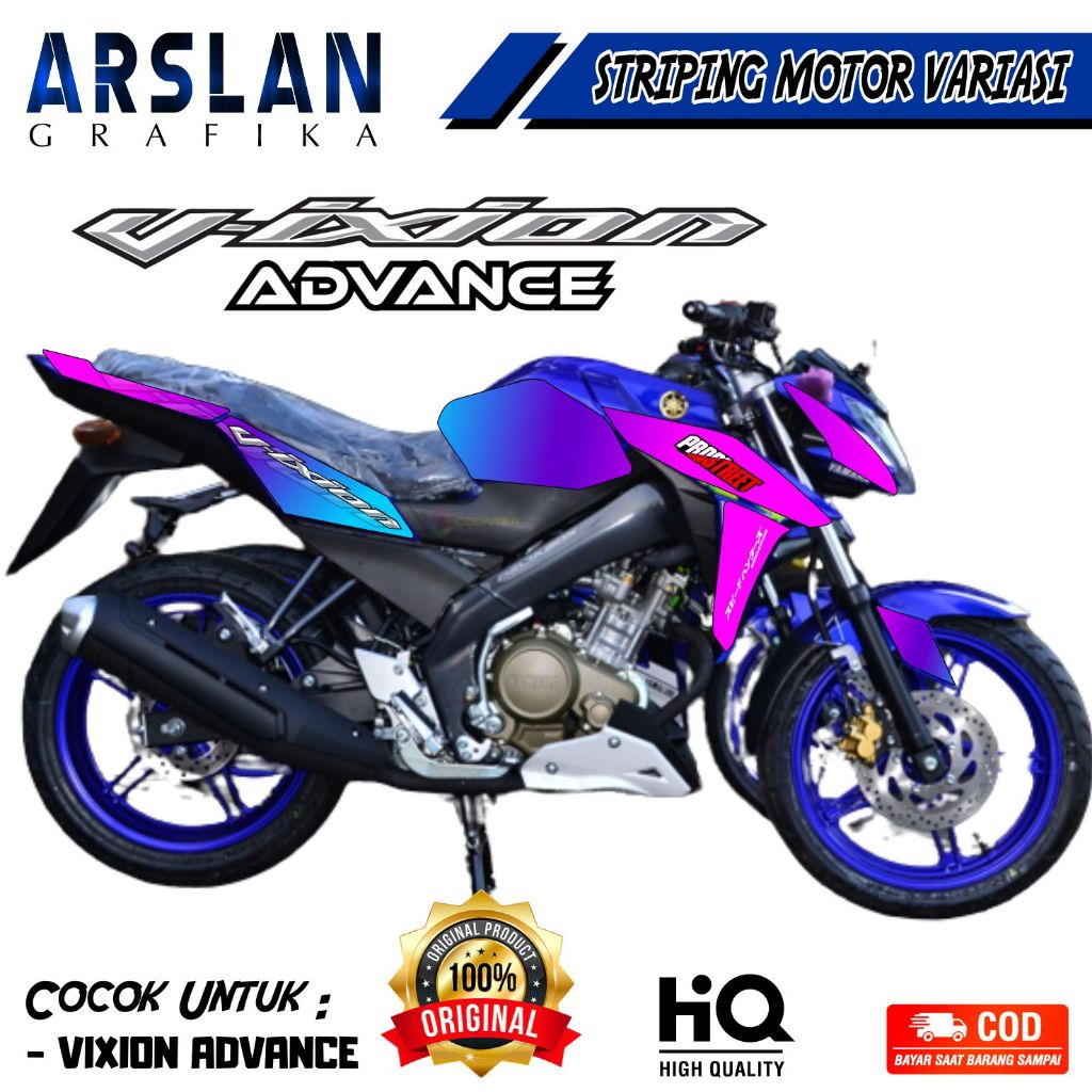 STRIPING VIXION NEW ADVANCE / STIKER YAMAHA VIXION NEW ADVANCE / STRIPING VARIASI MOTIF BUNGLON